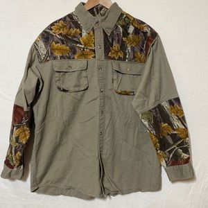 Master Sportsman Shirt 2XL Long Sleeve Button Front Camo Vented Hunting